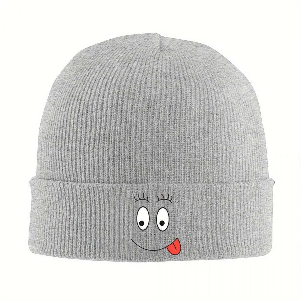 New Cartoon Barbapapa Knitted Hat Womens Unisexs Beanie Winter Hat Acrylic Anime Casual Cap