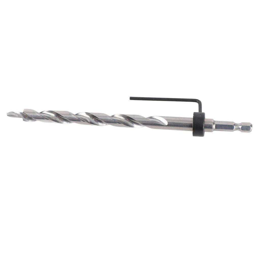 38" Inch Lip And Spur Point Drill Bit with Adjustable Depth Stop for Woodworking