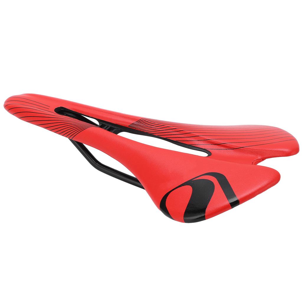 Saddle Waterproof Road Bike Cushion Breathable Hollow Cycling Racing Saddle(Black White )