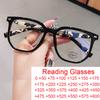 Big Square Reading Glasses Women Luxury Brand Rivet Anti Blue Light Computer Glasses Optical Prescription Eyewear