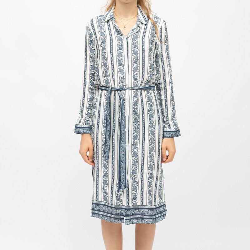Robe chemise avec ceinture motif frise ramia Femme LA PETITE ETOILE