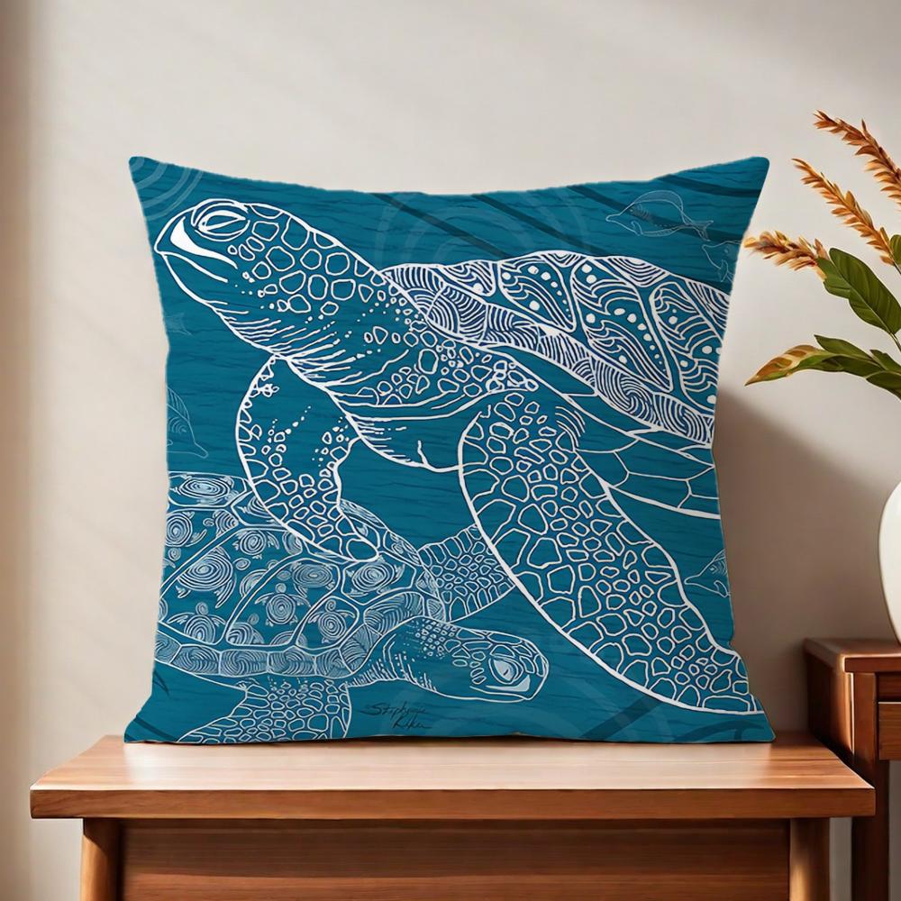 Sea Turtle cute cushion cover For Pillow Printing Sofa Decoration Home Car Room Coffee Shop Office Nordic Simplicity