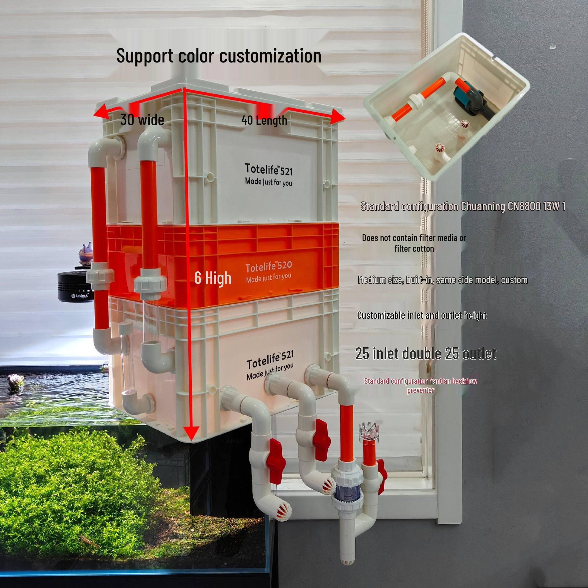 

Industrial Turnover Box with Built-in Water Pump & Drip Filtration for Fish Tanks