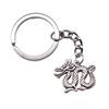 Medical Caduceus Charm Dragon Anime Keychain Hospital Souvenir 28mm Ring