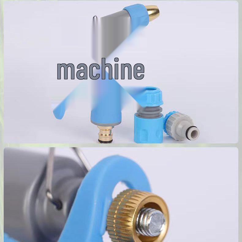

High Pressure Car Wash Nozzle Set: Metal Water Gun & Brush for Hose
