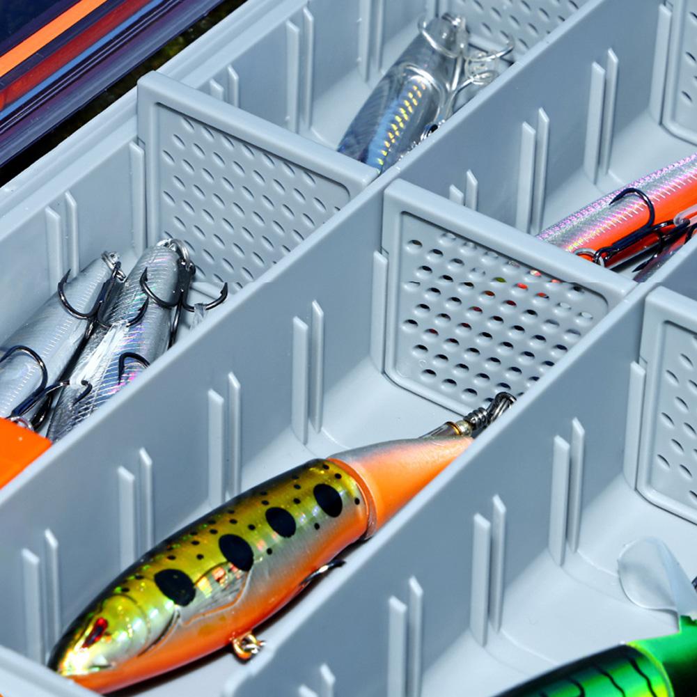Portable Fishing Gear Accessories Box with Removable Dividers Fish Hook Lure Fake Bait Box Fishing Lure Box Fishing Supplies