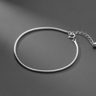 Hermosa J A026 Silver 925 Silver Anklet Silver Anklet Layered Anklet Simple Anklet