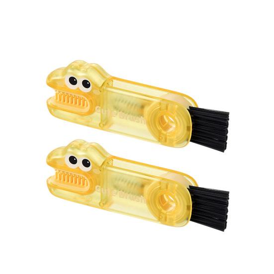 2/3Pcs 3 In 1 Cleaning Brushes Cartoon Design Food-Grade Anti-Slip Handle Gap Brush Portable Long Bristle Bottle Cleaner