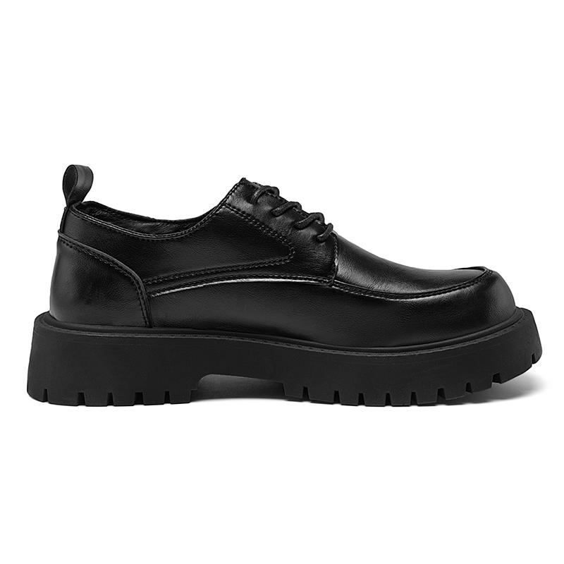 Black Brown Thick Sole Formal Leather Derby Shoes for Men Luxury Designer Platform Casual Shoes Wedding Dress Oxfords Shoes Man