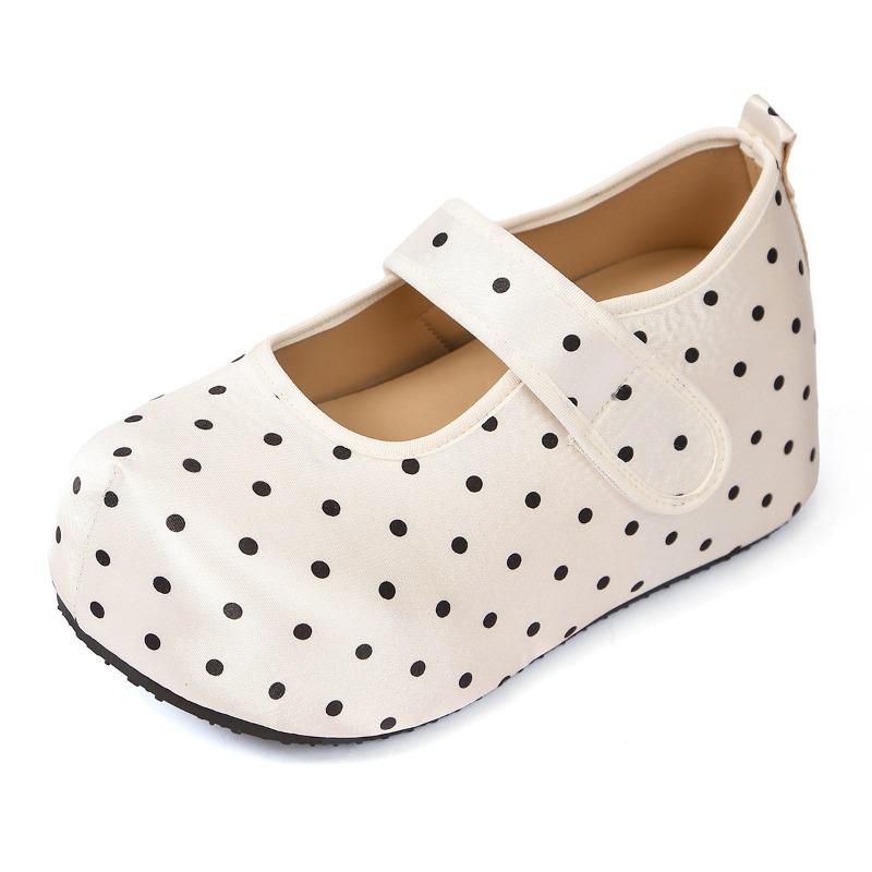 Mary Jane single shoes women's small giant spring summer muffin new retro polka dot Birkenstocks have good-looking thick soles