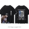 Attack On Titan Animation Derivatives Wings of Liberty Printed Short Sleeve T-shirt Women's Fashion Loose Cotton Unisex Top