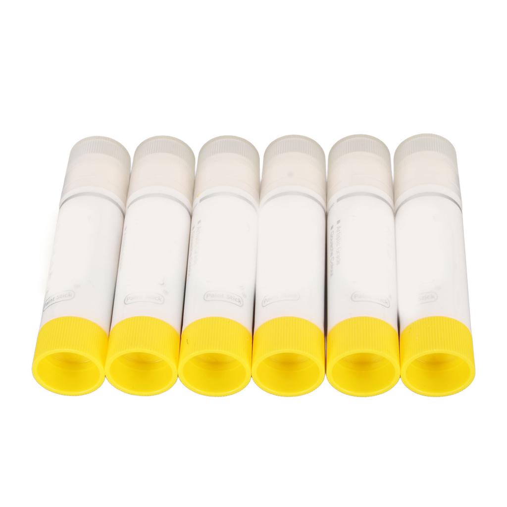 6Pcs Paint Sticks Quick Drying Washable Vibrant Pure Color Easy to Use Paint Pens for Coloring Painting Doodle Yellow