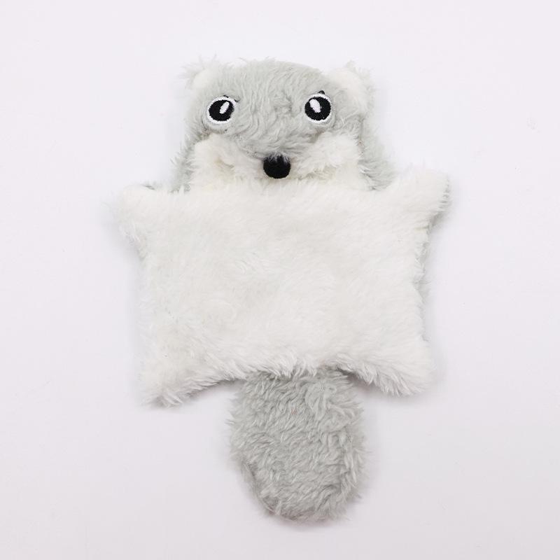 

Plush Crinkle Sound Flying Squirrel Cat and Puppy Teething Toy - Durable and Cute Self-Play Teaser
