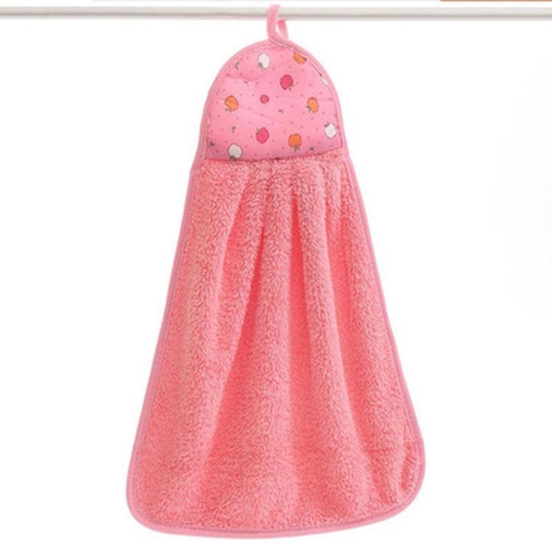 1Pcs Coral Velvet Bathroom Supplies Soft Hand Towel Absorbent Cloth Dishcloths Hanging  Cloth Kitche