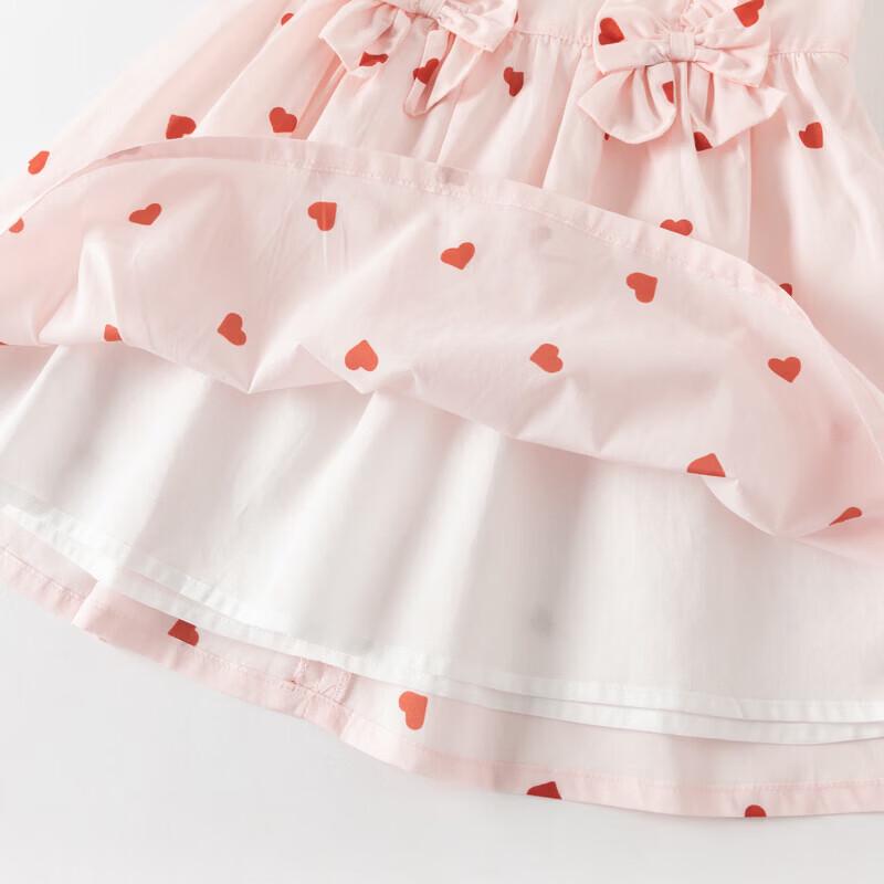 DAVE&BELLA Girls' Heart Print Summer Dress
