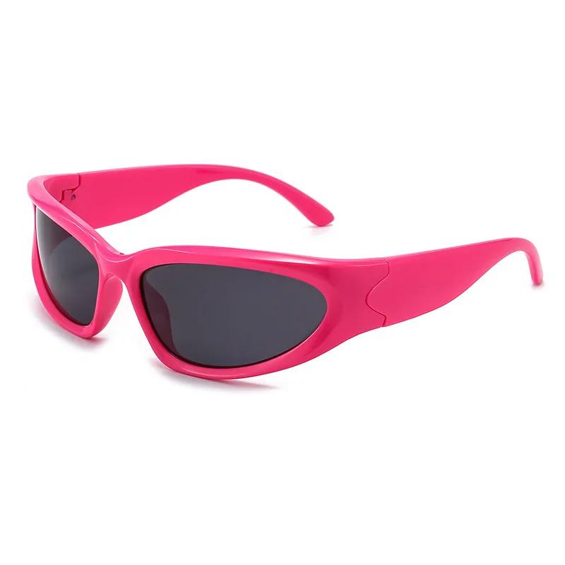 New Y2K Sports Punk Sunglasses Women Men Square Goggle Luxury Brand Sun Glasses UV400 Colorful Mirror Fashion Eyewear
