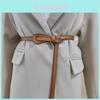 Leather Womens Skinny Belt With Vintage Knot Design For Dress And Office Wear