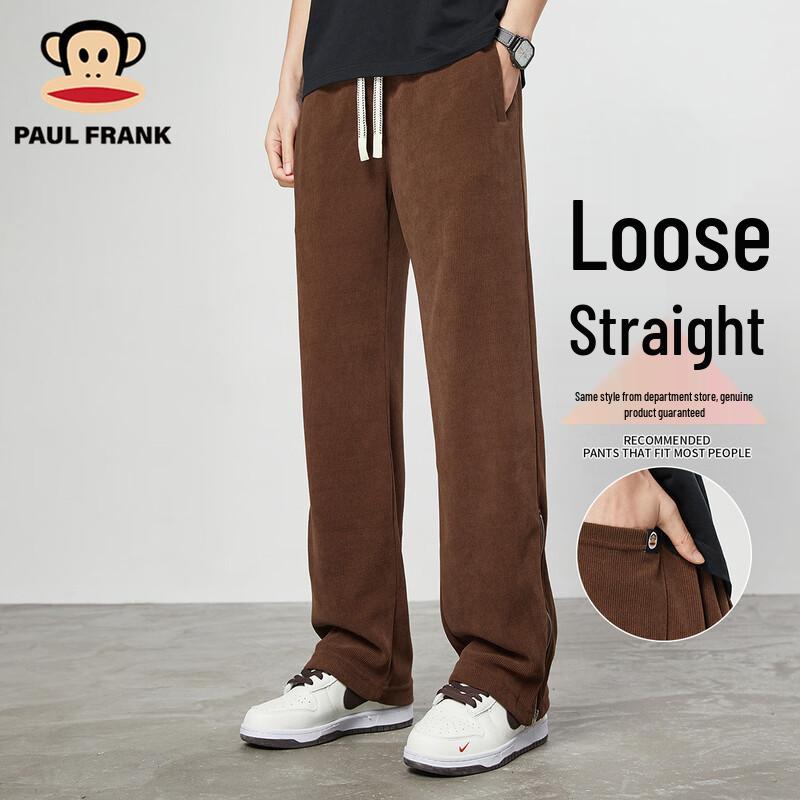 Paul Frank Men s Loose Fit Wide-Leg Casual Trousers 3XL
