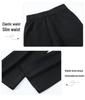 Women's Slim High-Waisted Micro-Flare Black Pants for Spring/Summer, Stretchy and Casual