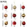 Christmas Ball Ornaments  50PCS 4CM  PET Material  Add Joy and Festive Atmosphere to Your Holiday Wedding Party