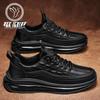 Bee Wolf British Style Men's Genuine Leather Crocodile Sneakers