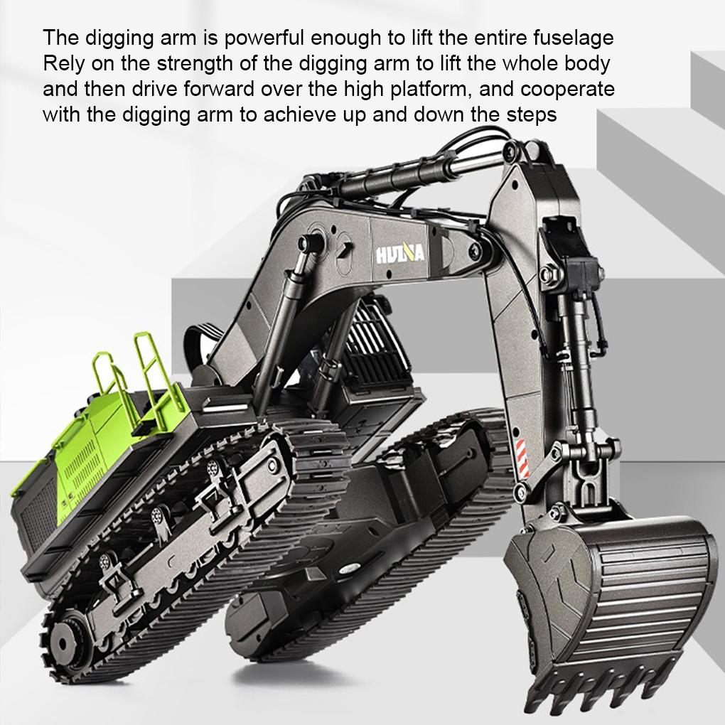 1/14 HUINA 1593 582 RC Excavator 2.4G Radio Controlled Car Engineering toy Dumper Truck crawler Alloy Tractor Loader