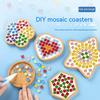 Bamboo Mosaic DIY Coasters Handmade Creative Material for Cup Tableware Mat Tray Placemat Mosaic Crystal Craft Tool Kit Kid Gift