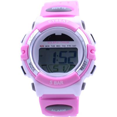 J-AXIS Herren RSM02-PI (CYBEAT Sonnenflamme) Runde Uhr Pink Digital