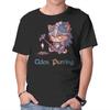 Unisex Crew Neck T-Shirt Elden Purring Graphic Short Sleeve Casual Tee