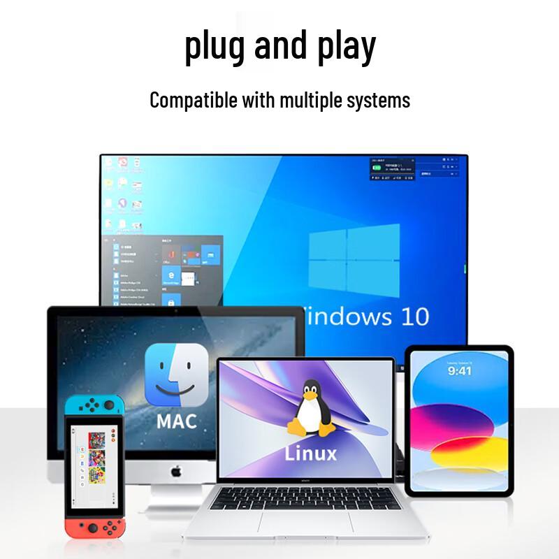 USB-C Aluminum Alloy Gigabit Ethernet Adapter with HUB
