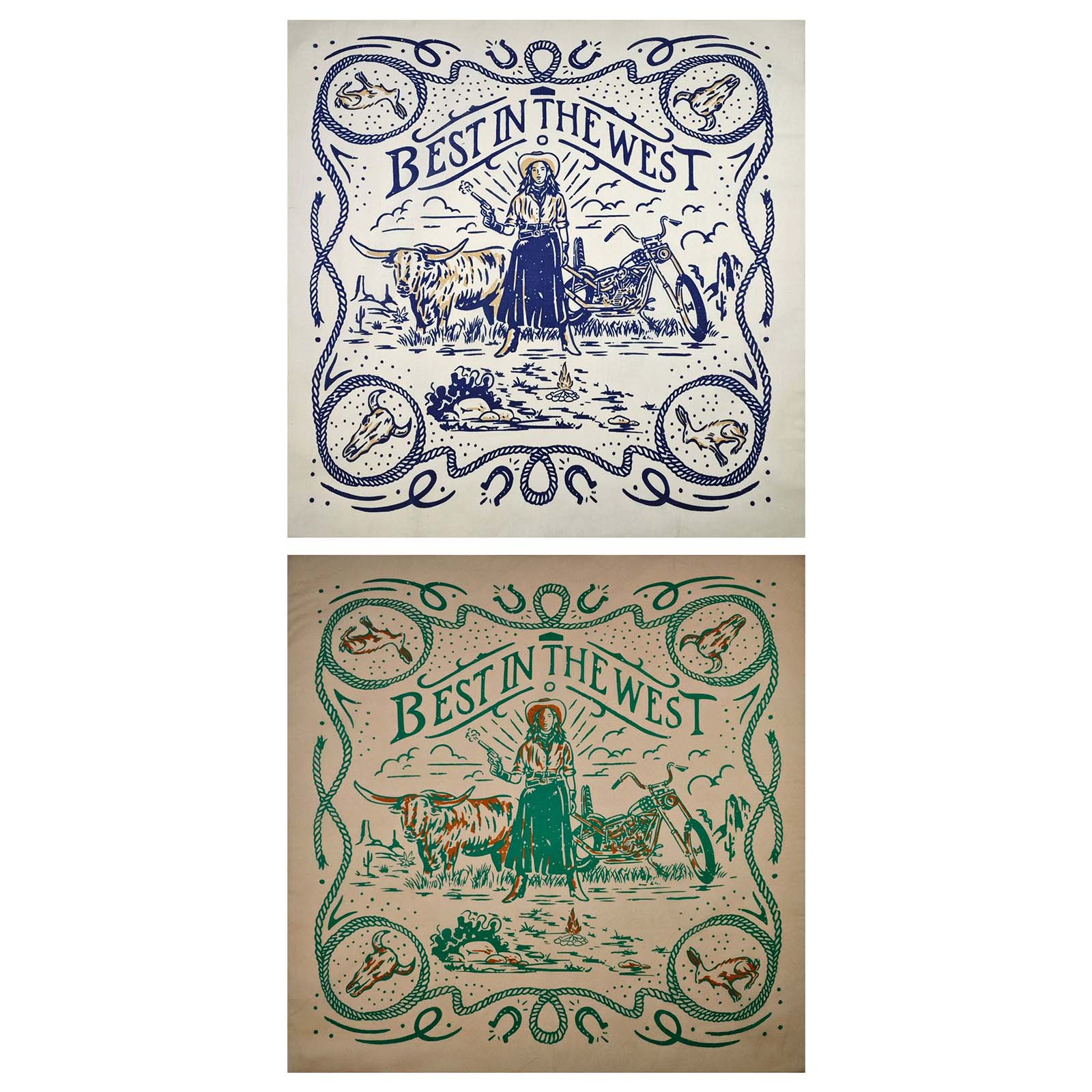 

2PCS Digital Farm Print Headscarf Cotton Bandanas Hiphop Head Scarf Music Festival Headwrap Cycling Dancing Handkerchief A