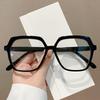 Vintage Anti Blue Light Optical Square Glasses Myopia Prescription Big Frame Women Luxury Brand Designer Double Color Eyewear