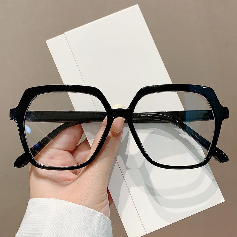 Vintage Anti Blue Light Optical Square Glasses Myopia Prescription Big Frame Women Luxury Brand Designer Double Color Eyewear