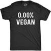 Herren 0% Vegan T-Shirt Lustiges Kochen Fleischfresser Tee