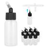 Box of 10-Each 1.2-Ounce(35 )  Brush Bottles Paint Storage Bottles PP Jar and Cover with Scale Line  -proof for Dual-Action Siphon Feed   Brus