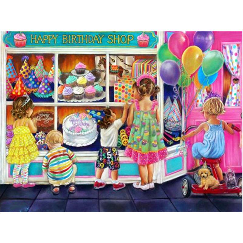 5D Diy Diamant Pictura Peisaj Desene Animat Copii Kit Cusatura Cruce Broderie Rotunda Complet Mozaic Artă Imagine De Decor Strass