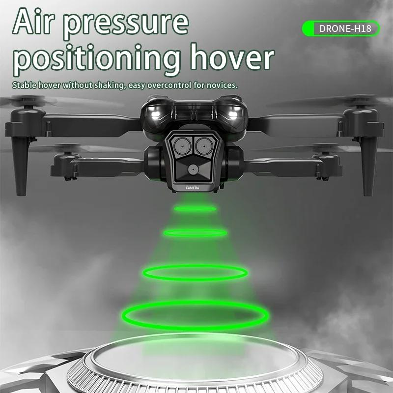 2025 Neu H18 RC Mini Drohne 4K HD Dualkamera Hindernisvermeidung Schwebend Faltbar Mini RC Hubschrauber WIFI GPV Quadcopter Spielzeug Kindergeschenk