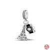 New Fashion Silver 925 Charms Couple Love Beads Tower Camera Pendant Fit Woman's Bracelets Fine Europe Jewelry Gift