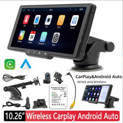 10,26palcový multimediální přehrávač HD dotyková obrazovka Bezdrátový Carplay Android Auto Bluetooth kompatibilní IPS displej USB SD FM vysílač