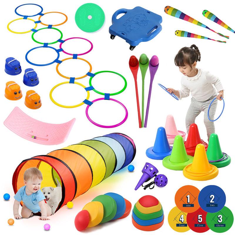 Children Toys Balance Stone Sensory Integration Training Toys Parish Outdoor Sports Party Social Games Tactile Montessori Games