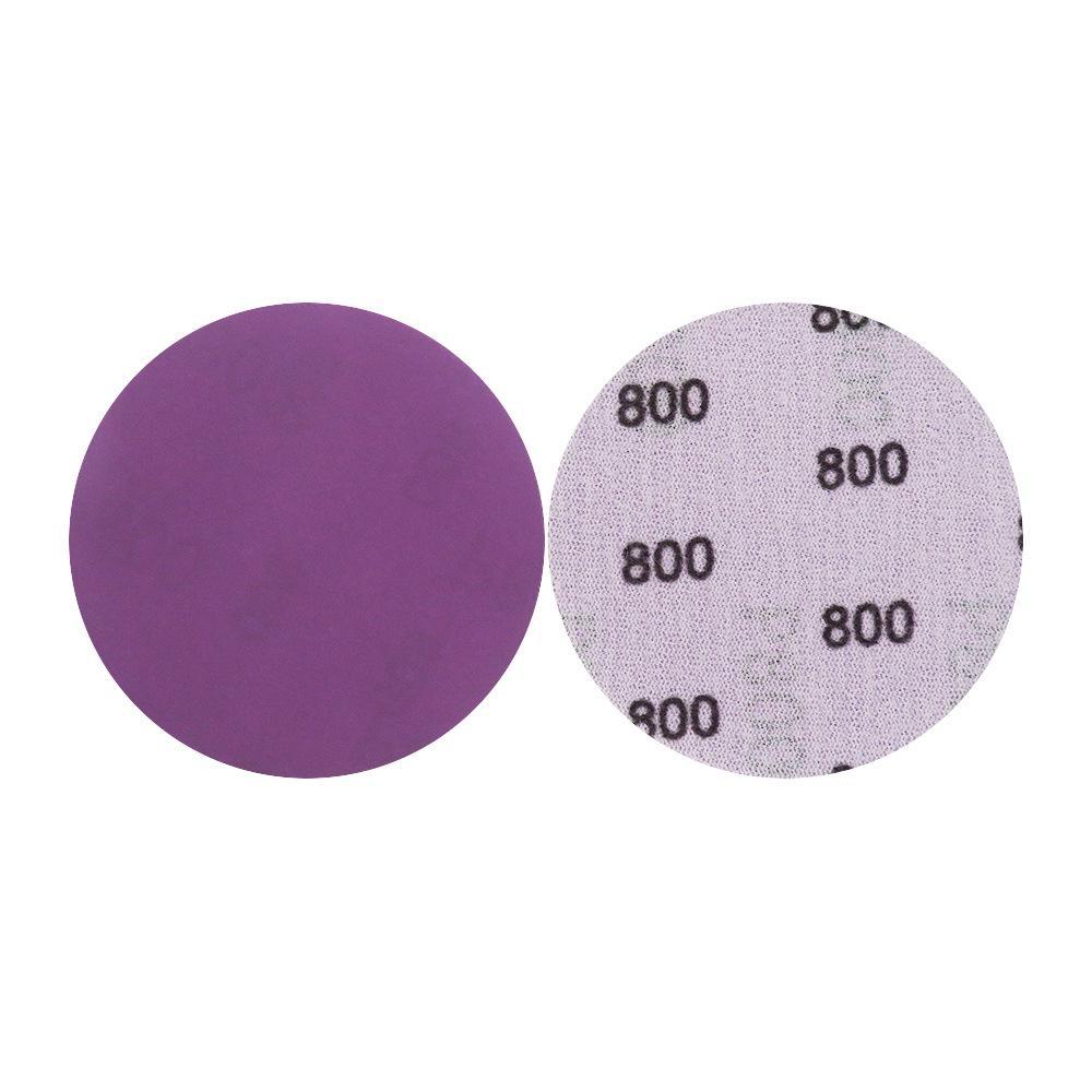 3" 75 mm lila selbstklebendes Flock-Schleifpapier zum Polieren von Autolack