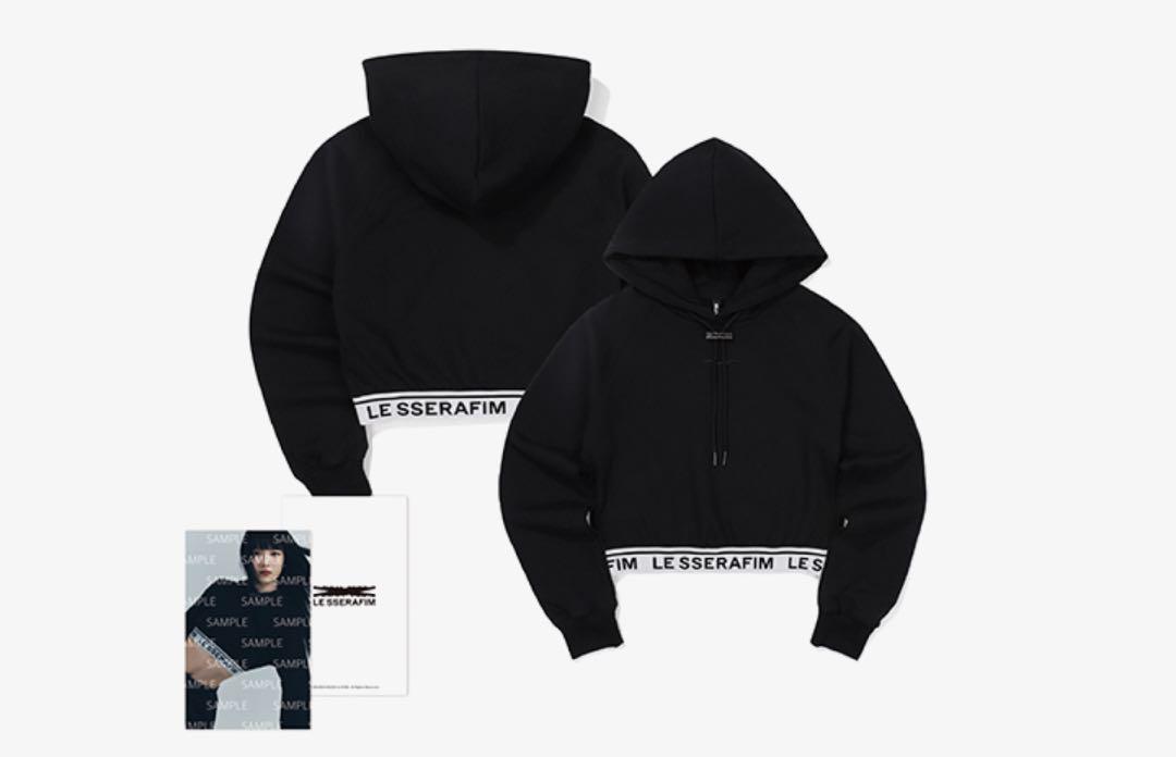

[USED] LE SSERAFIM Crop Hoodie L-XL Le Seraphim Hoodie