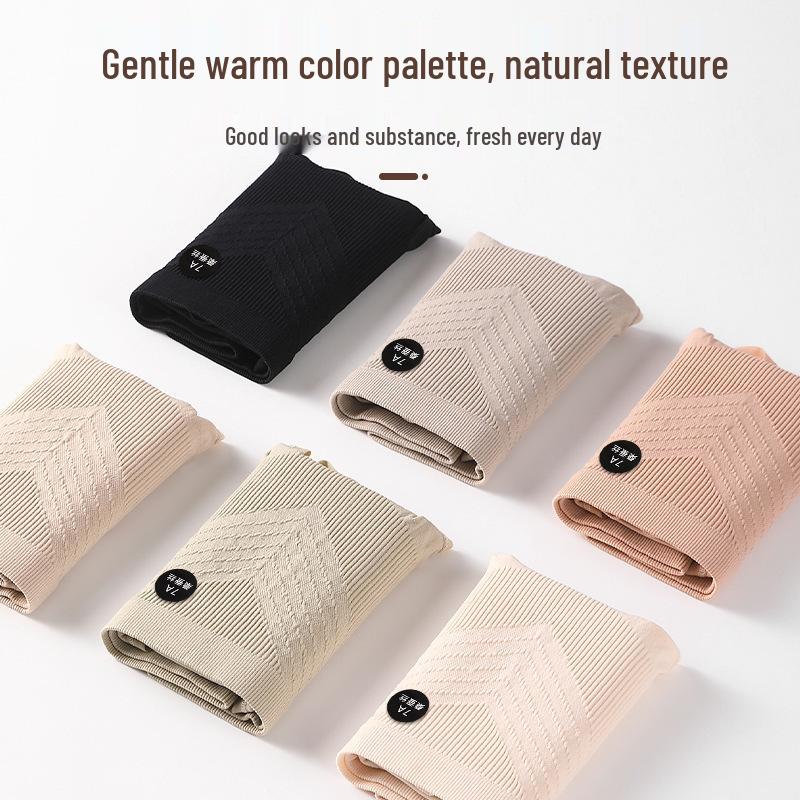 Women's 7A Antibacterial Silk High-Waist Seamless Tummy Control Underwear - Breathable Abdomen & Buttocks Lifting Briefs