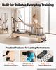VEVOR Pilates Reformer with Tower 2.4 m Pilates Machine 181 kg Rubberwood, for Home Use and Gym Workout, with Jump Board, Springs, Sitting Box