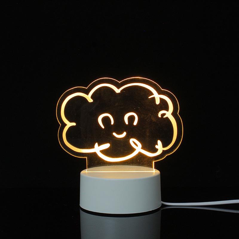 3D Cartoon Night Light: Custom Acrylic Bedside Lamp for Atmosphere & Gifts