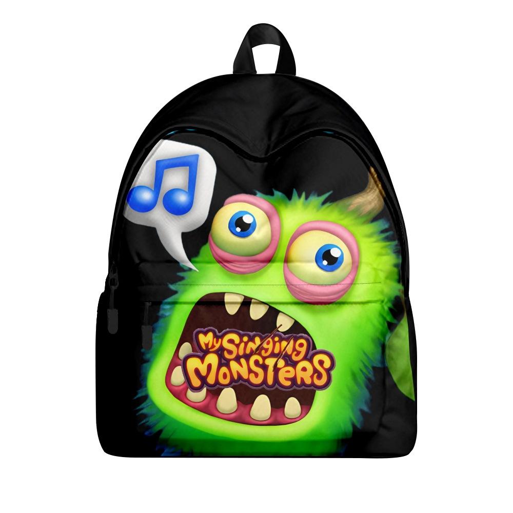 Cartoon Youthful My Singing Monsters Student School Bags Notebook Backpacks 3D Print Oxford Boys/Girls Funny Travel Bags