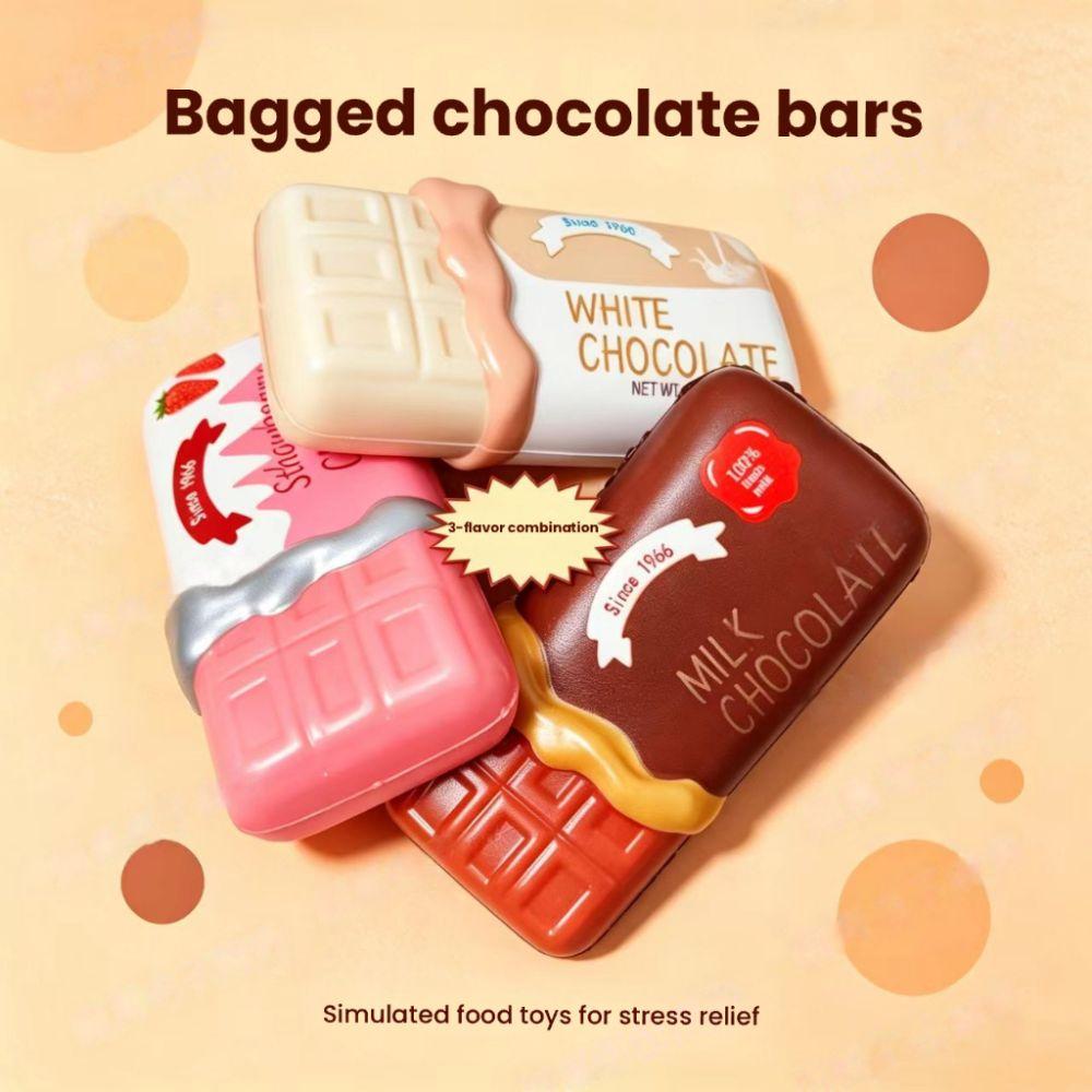 Slow Rising Chocolate Squeeze Fidget Toy Soft Stress Relief Toy for Kids and Adults