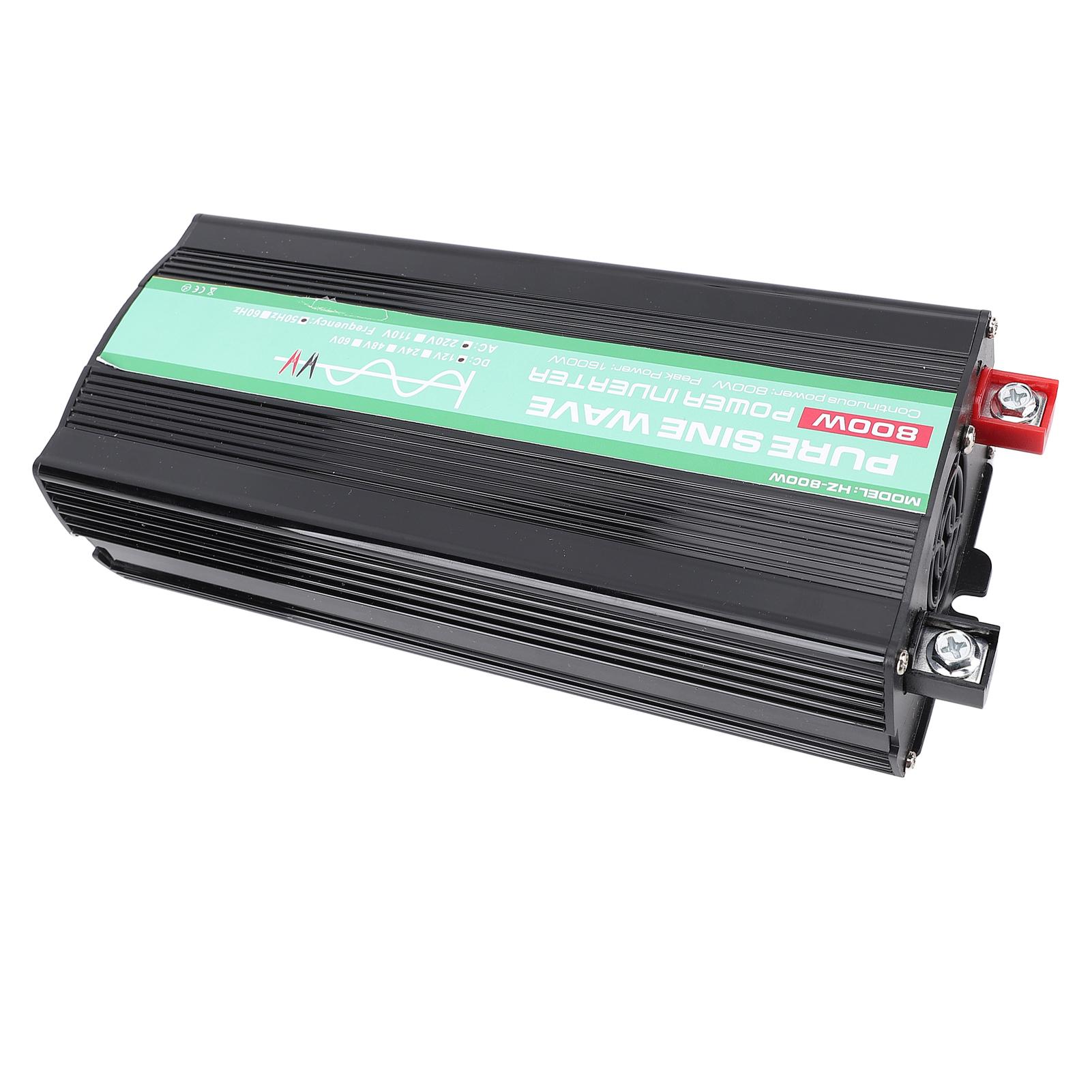 

800 Вт Чистый синусоидальный инвертор 12 В постоянного тока Автомобильный солнечный инвертор с двойным USB ЖК-дисплеем Универсальная розетка