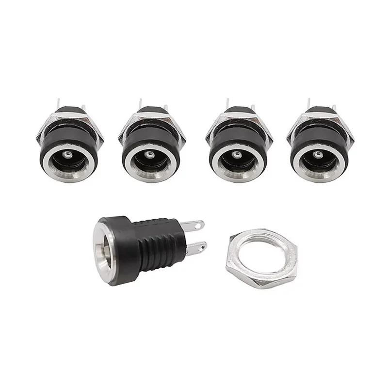 10/50PCS 2 Pin DC022B 5.5 X 2.1mm 3.5x1.3 Mm DC Power Jack Supply Socket DC Female Panel Mount Connector Plug Adapter 5.5*2.5MM