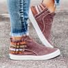 European And Casual Belt Side Zipper Denim Single Shoes Canvas Shoes Pool Sandals